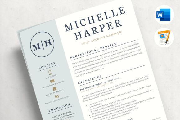 Download Professional Resume - CV Template with Logo - Premium Bundle